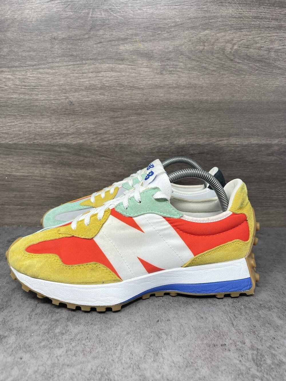New Balance 327 Neo Flame Womens Size 8.5 Multi Color Suede Retro Sneakers